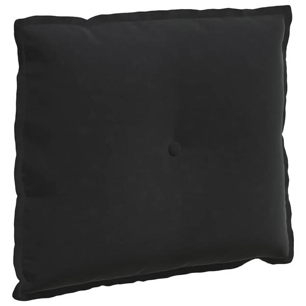 Rücken Kissen Schwarz 60 x 50 cm Cordstoff