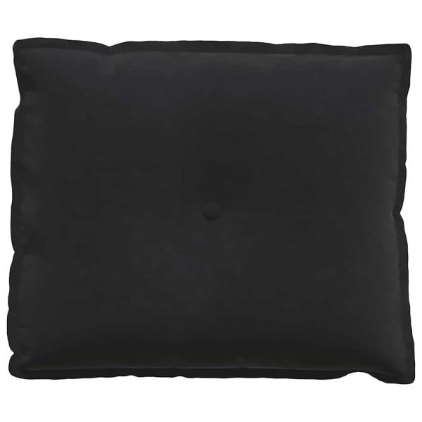 Rücken Kissen Schwarz 60 x 50 cm Cordstoff