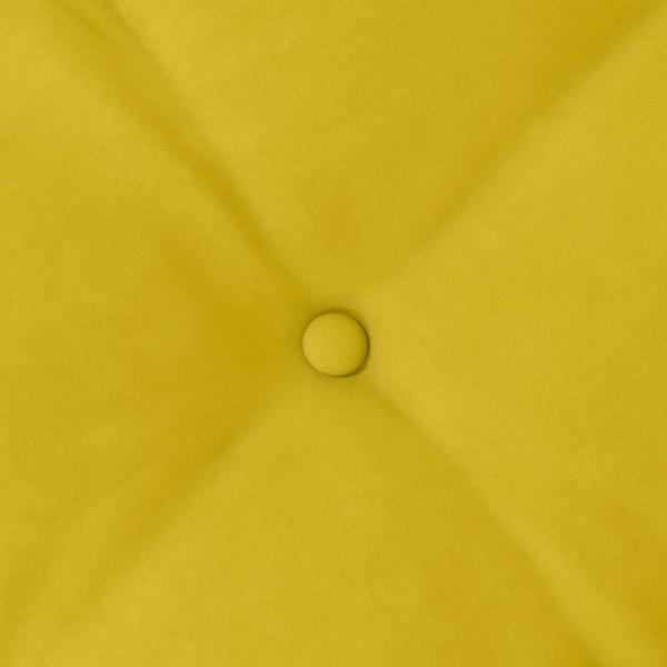 Rücken Kissen Gelb 60 x 50 cm Cordstoff