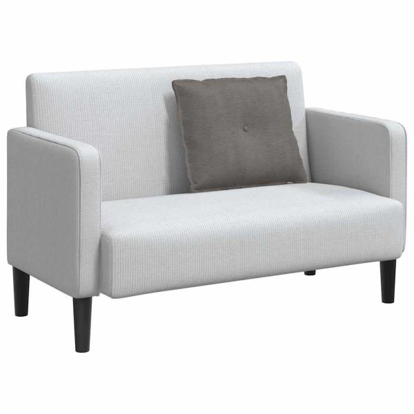 Rücken Kissen Hellgrau 60 x 50 cm Cordstoff