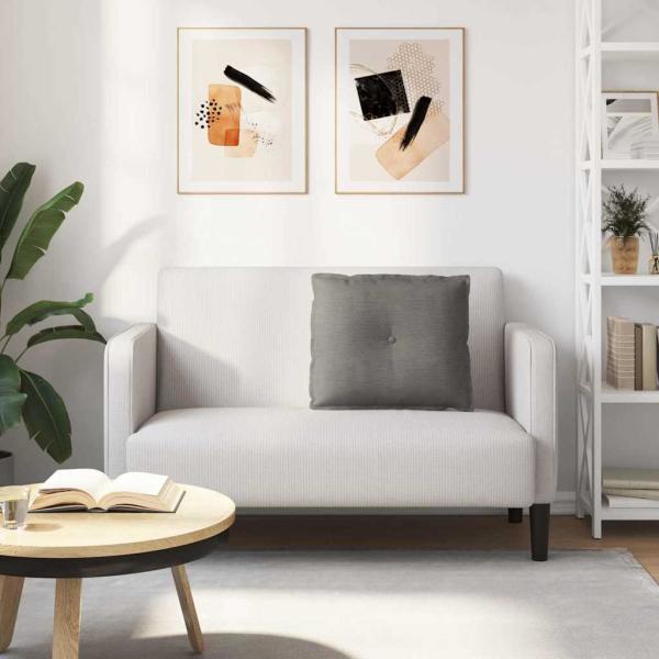 Rücken Kissen Hellgrau 60 x 50 cm Cordstoff