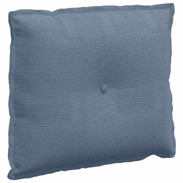 Rücken Kissen Blau 60 x 50 cm Cordstoff