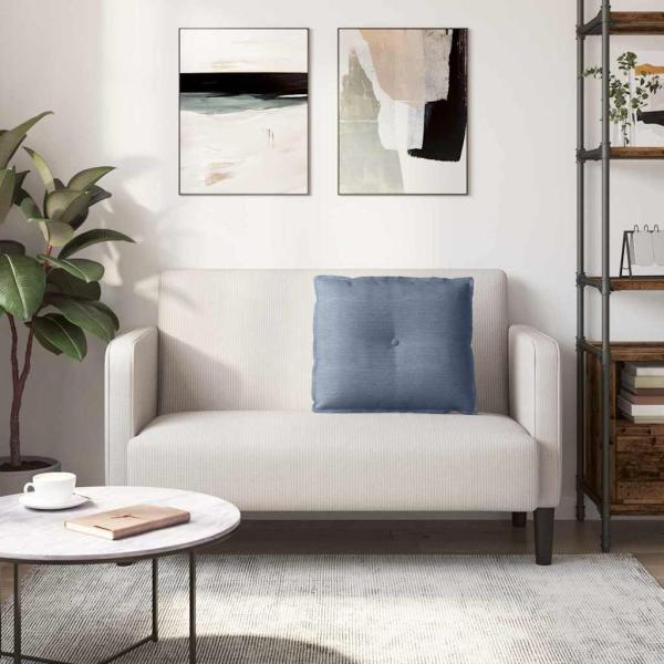 Rücken Kissen Blau 60 x 50 cm Cordstoff