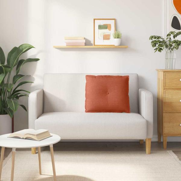 Rücken Kissen Rot-Orange 60 x 50 cm Cordstoff