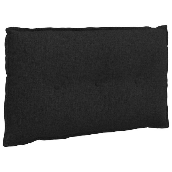 Rücken Kissen Schwarz 80 x 19 x 50 cm Stoff