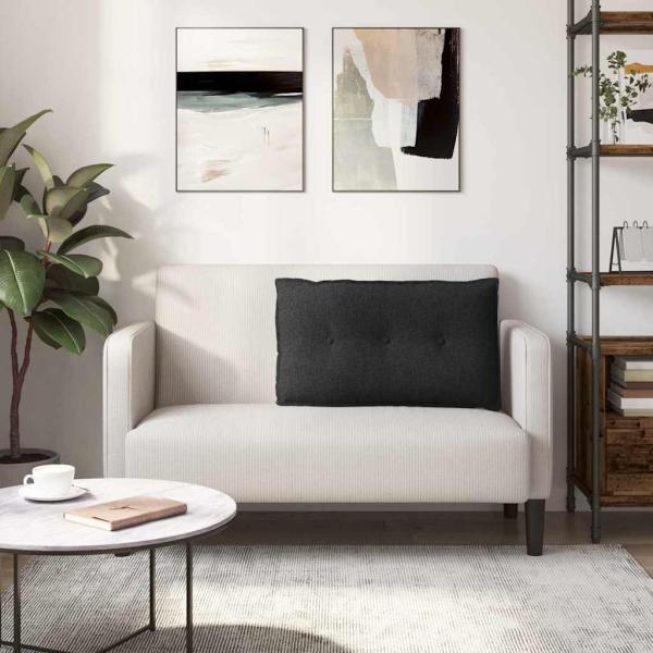 Rücken Kissen Schwarz 80 x 19 x 50 cm Stoff