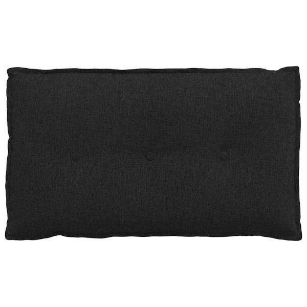Rücken Kissen Schwarz 80 x 19 x 50 cm Stoff