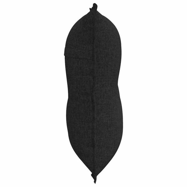 Rücken Kissen Schwarz 80 x 19 x 50 cm Stoff