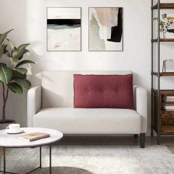 Rücken Kissen Weinrot 80 x 19 x 50 cm Stoff