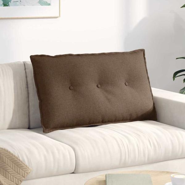 ARDEBO.de - Rücken Kissen Braun 80 x 19 x 50 cm Stoff