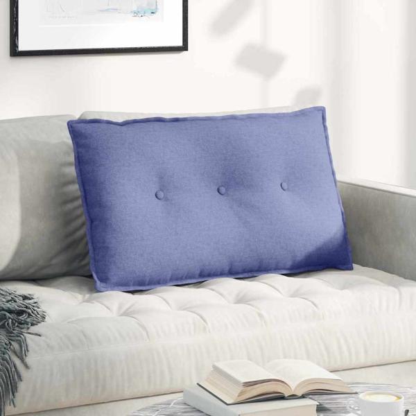 ARDEBO.de - Rücken Kissen Jeans blau 80 x 19 x 50 cm Stoff