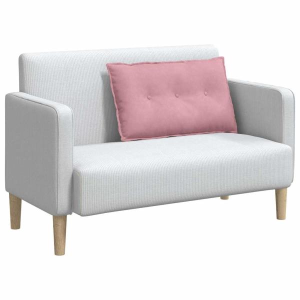 Rücken Kissen Rosa 80 x 50 cm Cordstoff