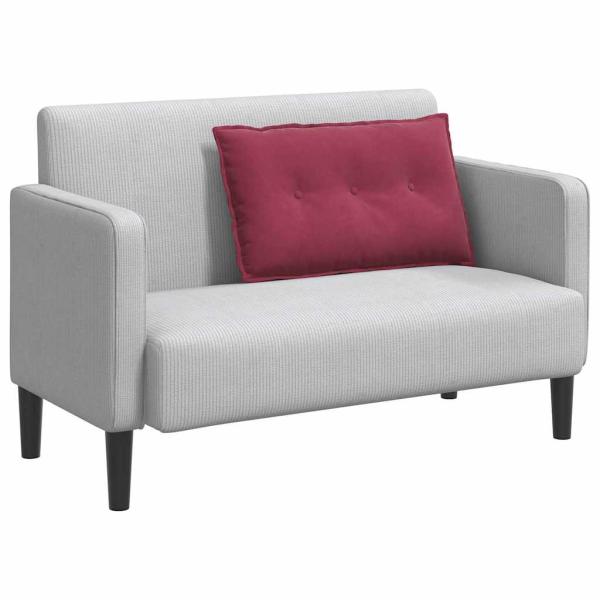 Rücken Kissen Weinrot 80 x 50 cm Cordstoff