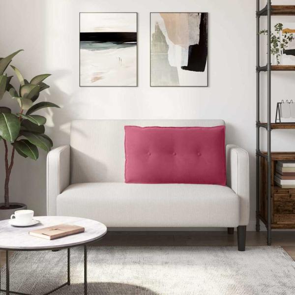 Rücken Kissen Weinrot 80 x 50 cm Cordstoff