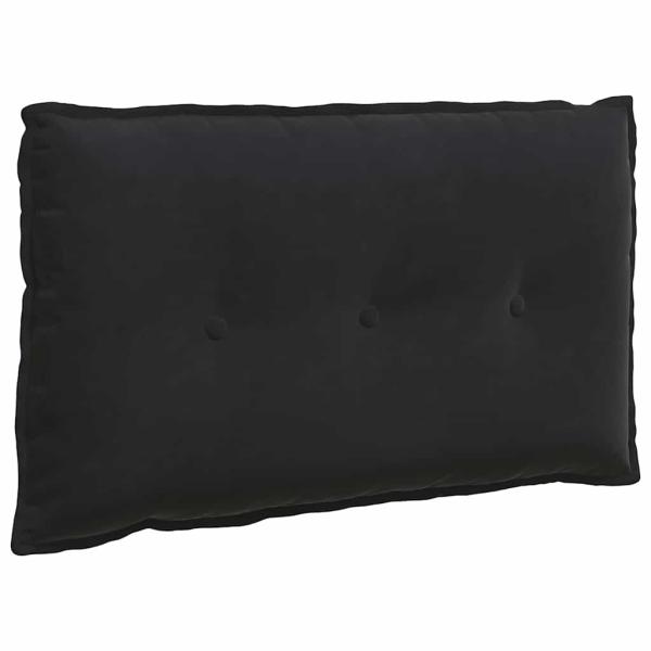 Rücken Kissen Schwarz 80 x 50 cm Cordstoff