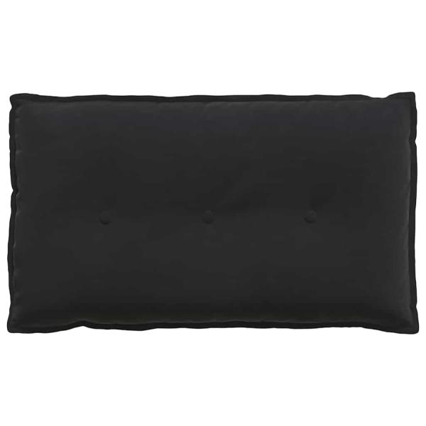 Rücken Kissen Schwarz 80 x 50 cm Cordstoff