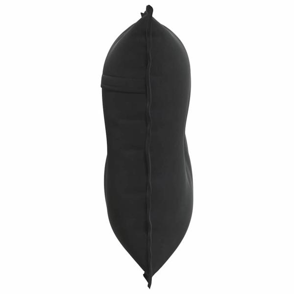 Rücken Kissen Schwarz 80 x 50 cm Cordstoff