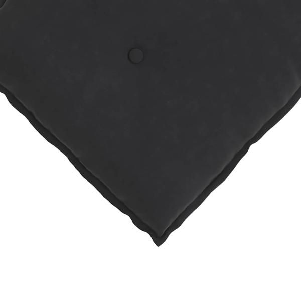 Rücken Kissen Schwarz 80 x 50 cm Cordstoff