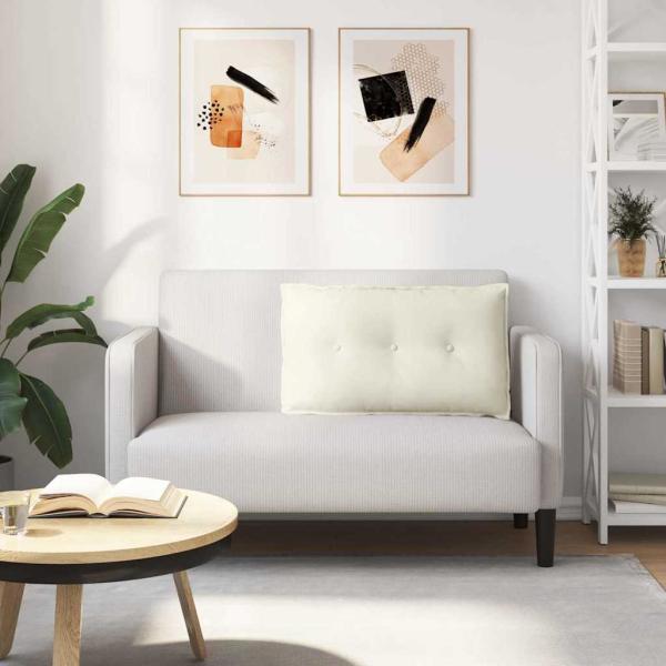 Rücken Kissen Creme 80 x 50 cm Cordstoff