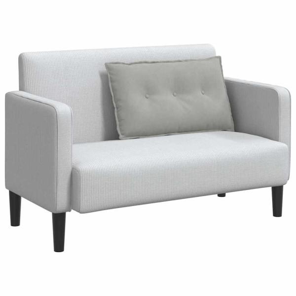 Rücken Kissen Hellgrau 80 x 50 cm Mikrofaserstoff