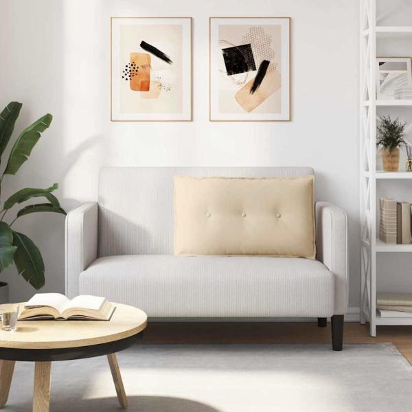 Rücken Kissen Creme 80 x 50 cm Mikrofaserstoff