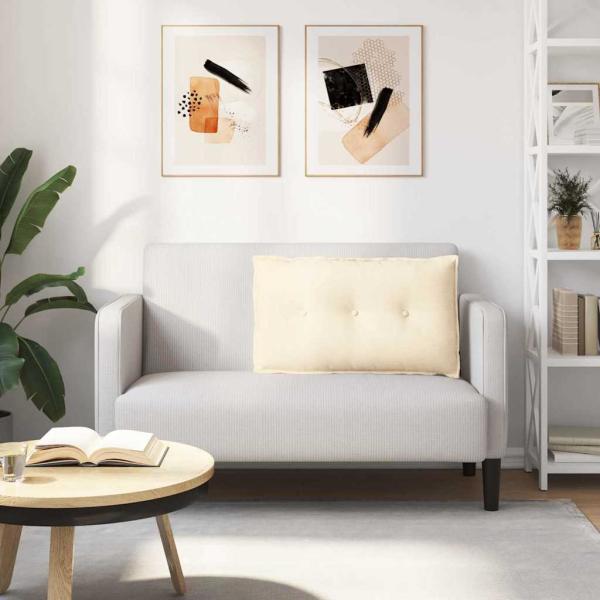 Rücken Kissen Creme 80 x 50 cm Cordstoff