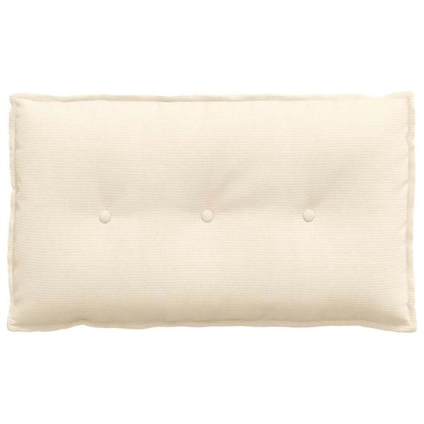 Rücken Kissen Creme 80 x 50 cm Cordstoff