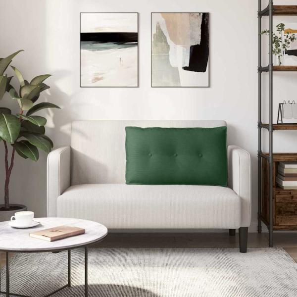 Rücken Kissen Dschungelgrün 80 x 50 cm Cordstoff