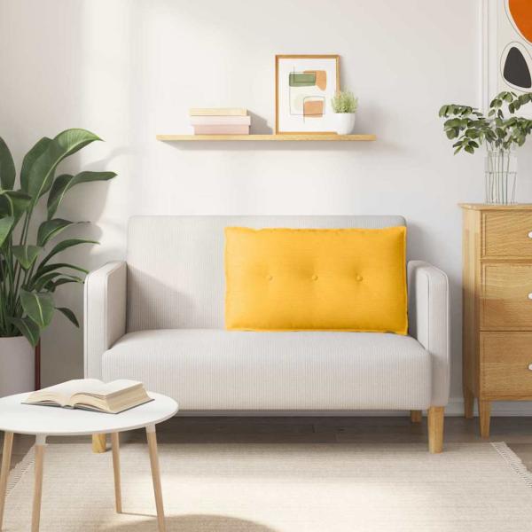 Rücken Kissen Helles Gelb 80 x 50 cm Cordstoff