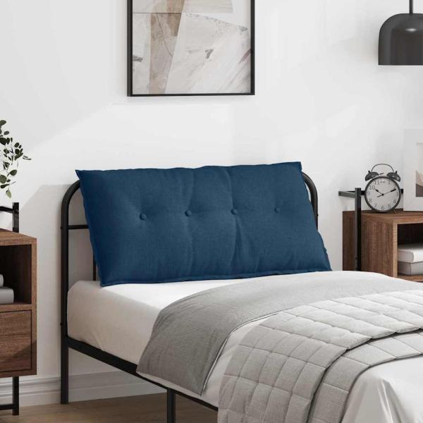 ARDEBO.de - Rücken Kissen Blau 100 x 19 x 50 cm Stoff