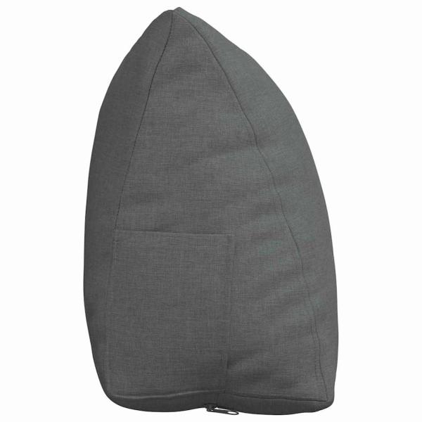 Rücken Kissen Dunkelgrau 45 x 20 x 35 cm Stoff