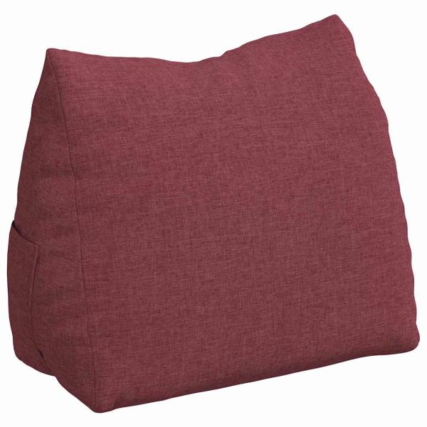 Rücken Kissen Weinrot 45 x 20 x 35 cm Stoff