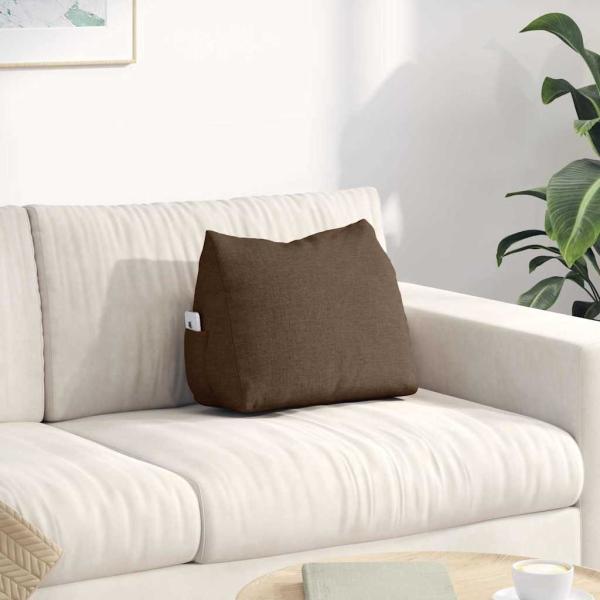 ARDEBO.de - Rücken Kissen Braun 45 x 20 x 35 cm Stoff
