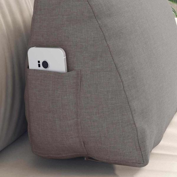 Rücken Kissen Taupe 45 x 20 x 35 cm Stoff