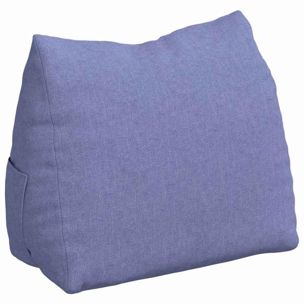 Rücken Kissen Jeans blau 45 x 20 x 35 cm Stoff