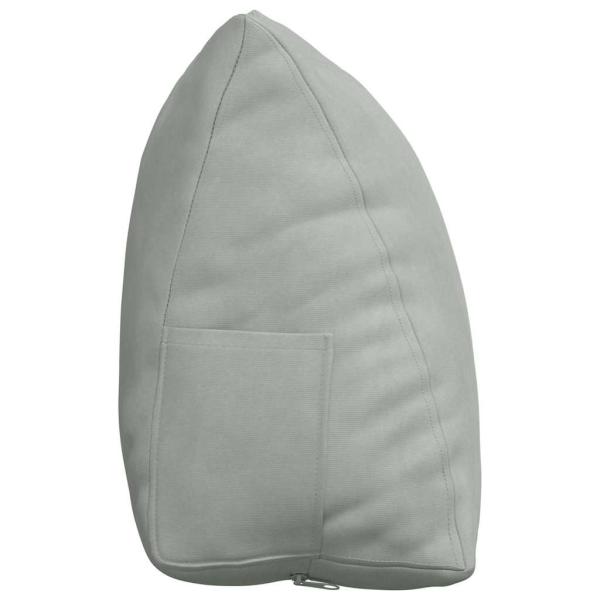 Rücken Kissen Hellgrau 45 x 20 x 35 cm Cordstoff