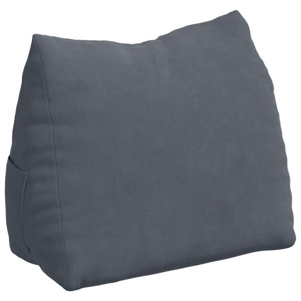 Rücken Kissen Dunkelgrau 45 x 20 x 35 cm Cordstoff