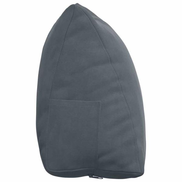 Rücken Kissen Dunkelgrau 45 x 20 x 35 cm Cordstoff
