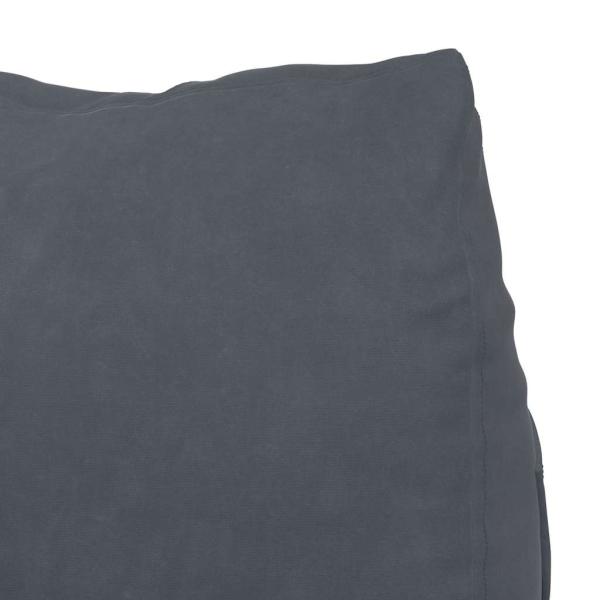 Rücken Kissen Dunkelgrau 45 x 20 x 35 cm Cordstoff