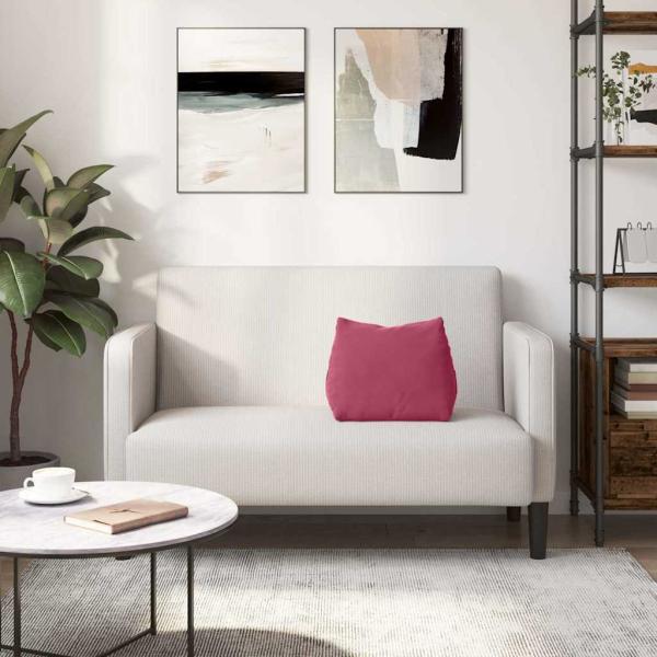 Rücken Kissen Weinrot 45 x 20 x 35 cm Cordstoff