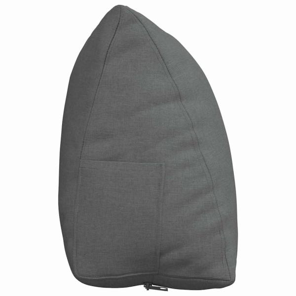 Rückenkissen Dunkelgrau 60 x 20 x 50 cm Stoff