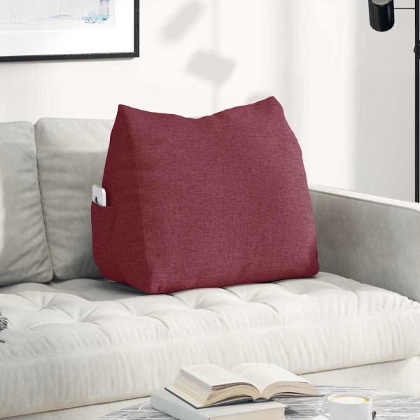 ARDEBO.de - Rücken Kissen Weinrot 60 x 20 x 50 cm Stoff