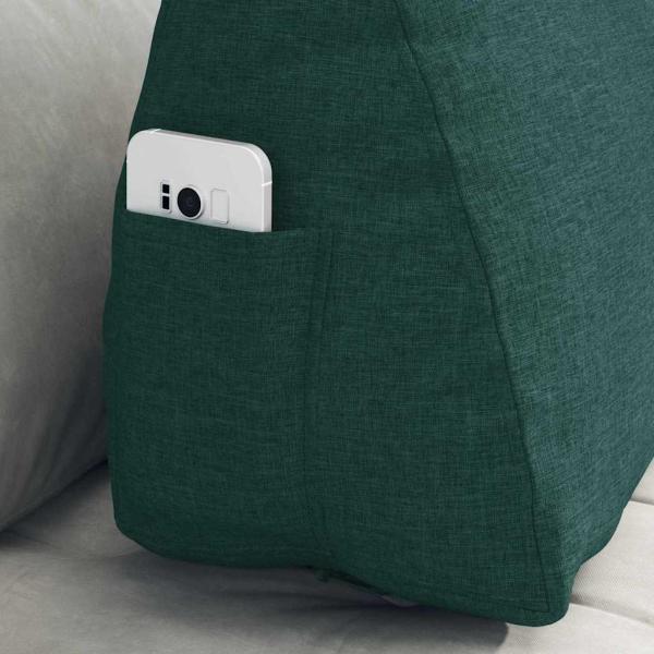 Rücken Kissen Dunkelgrün 60 x 20 x 50 cm Stoff