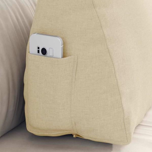 Rücken Kissen Creme 60 x 20 x 50 cm Stoff