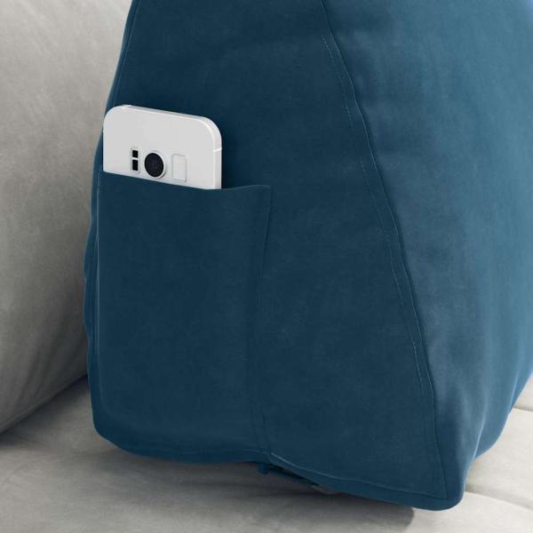 Rücken Kissen Blau 60 x 20 x 50 cm Cordstoff