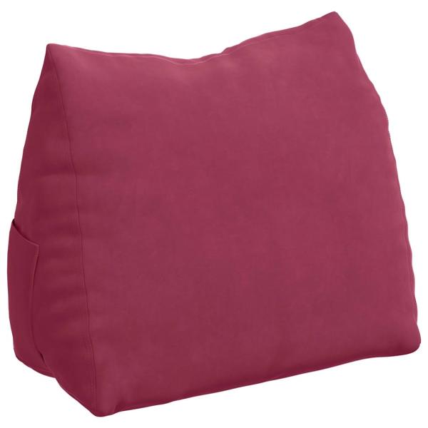 Rücken Kissen Weinrot 60 x 20 x 50 cm Cordstoff