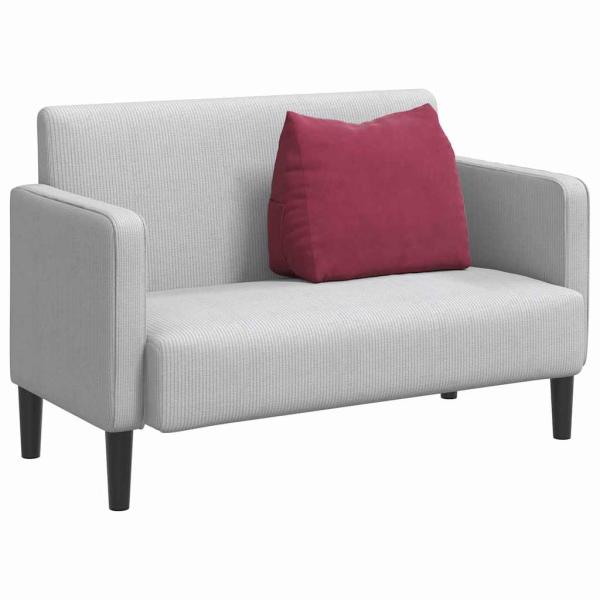 Rücken Kissen Weinrot 60 x 20 x 50 cm Cordstoff