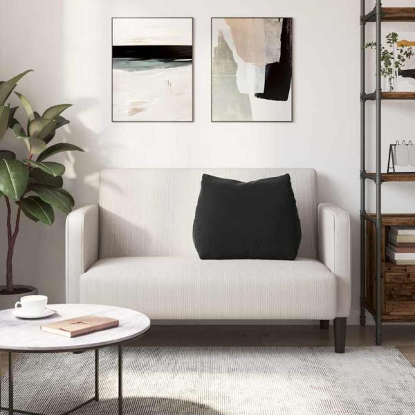 Rücken Kissen Schwarz 60 x 20 x 50 cm Cordstoff