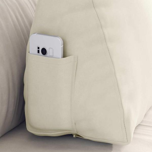 Rücken Kissen Creme 60 x 20 x 50 cm Cordstoff