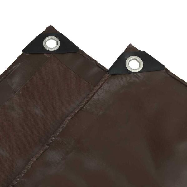 Plane 650g / m² Braun 2 x 3 m Canvas mit PVC-Beschichtung